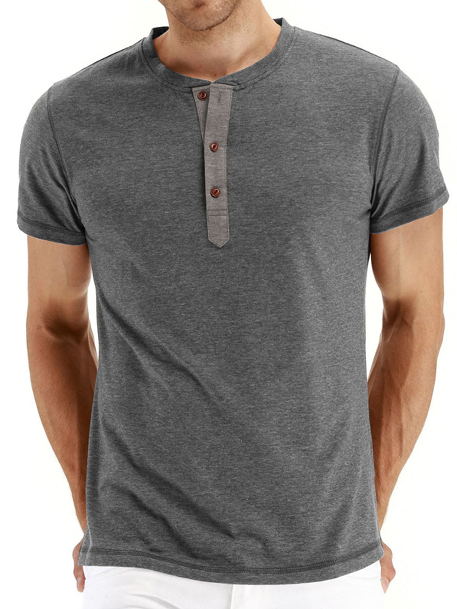 Slim Fit T-Shirts Men Casual Tee Blouse ...